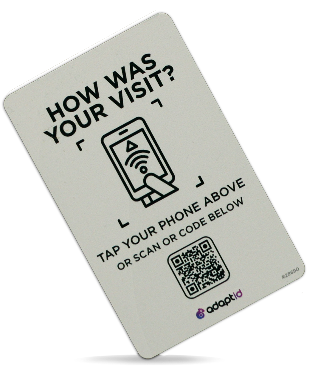 Contactless Review Us On Social Media Card White